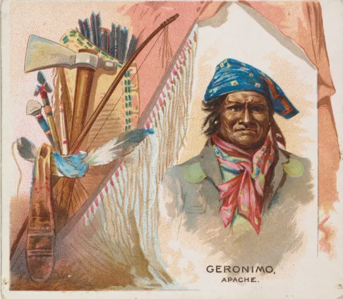 Framed Print : Geronimo, Apache, from the American Indian Chiefs series (N36) for Allen & Framed Print : Geronimo, Apache, from the American Indian Chiefs series (N36) for Allen &
