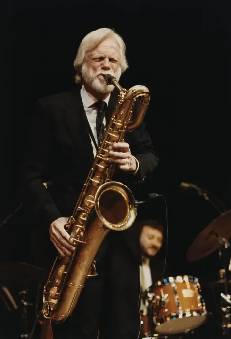 Framed Print : Gerry Mulligan, North Sea Jazz Festival, The Hague, Netherlands, 1991. Creator: Brian Foskett Framed Print : Gerry Mulligan, North Sea Jazz Festival, The Hague, Netherlands, 1991. Creator: Brian Foskett