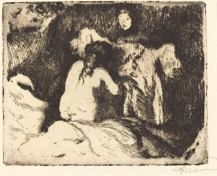 Framed Print : Getting Up (Le lever), 1913. Creator: Paul Albert Besnard Framed Print : Getting Up (Le lever), 1913. Creator: Paul Albert Besnard