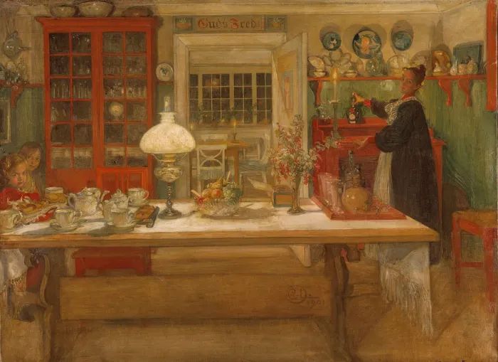 Framed Print : Getting Ready for a Game, 1901. Artist: Larsson, Carl (1853-1919) Framed Print : Getting Ready for a Game, 1901. Artist: Larsson, Carl (1853-1919)