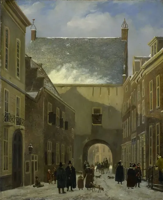 Framed Print : The Gevangenpoort, The Hague, 1820-1830. Creator: Johannes Adrianus van der Drift Framed Print : The Gevangenpoort, The Hague, 1820-1830. Creator: Johannes Adrianus van der Drift