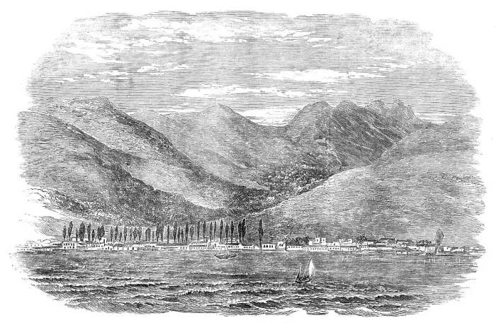 Framed Print : Ghelendjik Bay, Coast of Circassia, 1854. Creator: Unknown Framed Print : Ghelendjik Bay, Coast of Circassia, 1854. Creator: Unknown