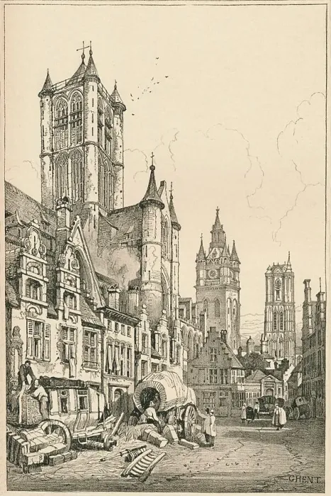 Framed Print : Ghent, c1820 (1915). Artist: Samuel Prout Framed Print : Ghent, c1820 (1915). Artist: Samuel Prout