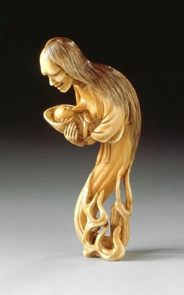 Ghost Caring for Her Child, Mid-19th century. Creator: Chikuyosai Tomochika