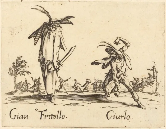 Framed Print : Gian Fritello and Ciurlo, c. 1622. Creator: Jacques Callot Framed Print : Gian Fritello and Ciurlo, c. 1622. Creator: Jacques Callot