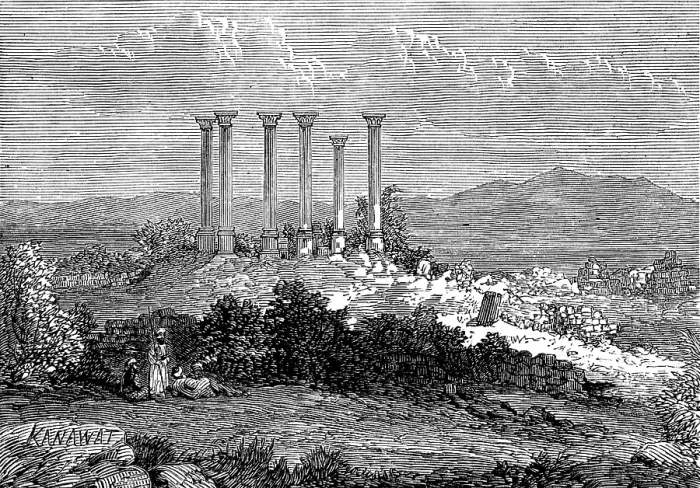 Framed Print : The Giant Cities of Bashan - Kanawat, 1873. Creator: Unknown Framed Print : The Giant Cities of Bashan - Kanawat, 1873. Creator: Unknown