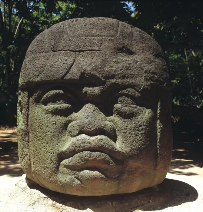 Framed Print : Giant head from Olmec culture Framed Print : Giant head from Olmec culture