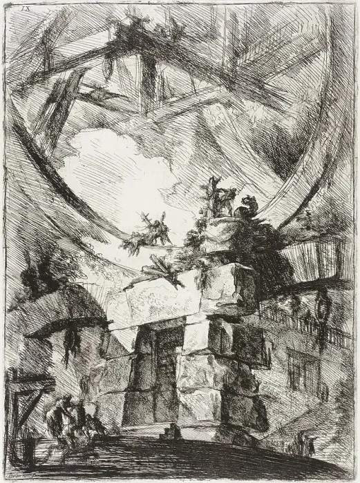 Framed Print : The Giant Wheel, 1761. Creator: Giovanni Battista Piranesi Framed Print : The Giant Wheel, 1761. Creator: Giovanni Battista Piranesi