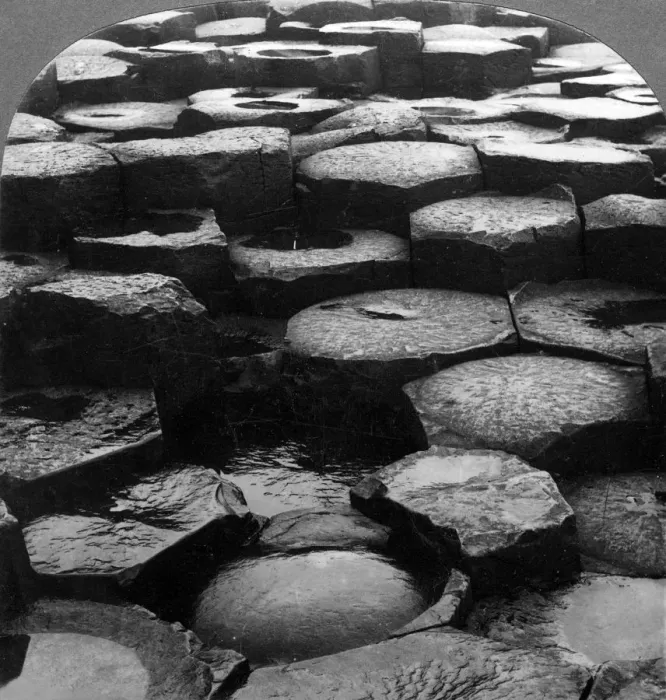 Framed Print : Giants Causeway, Antrim, Northern Ireland. Artist: Keystone View Company Framed Print : Giants Causeway, Antrim, Northern Ireland. Artist: Keystone View Company