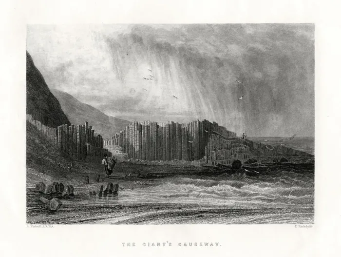 Framed Print : The Giants Causeway, County Antrim, Northern Ireland, 1884. Artist: Edward Radclyffe Framed Print : The Giants Causeway, County Antrim, Northern Ireland, 1884. Artist: Edward Radclyffe