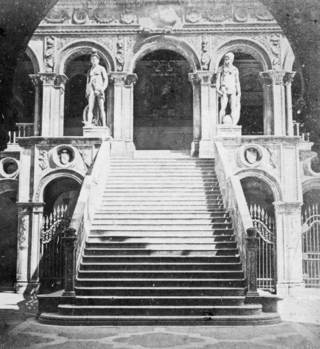Framed Print : Giants Staircase, Doges Palace, Venice, Italy, late 19th or early 20th century Framed Print : Giants Staircase, Doges Palace, Venice, Italy, late 19th or early 20th century