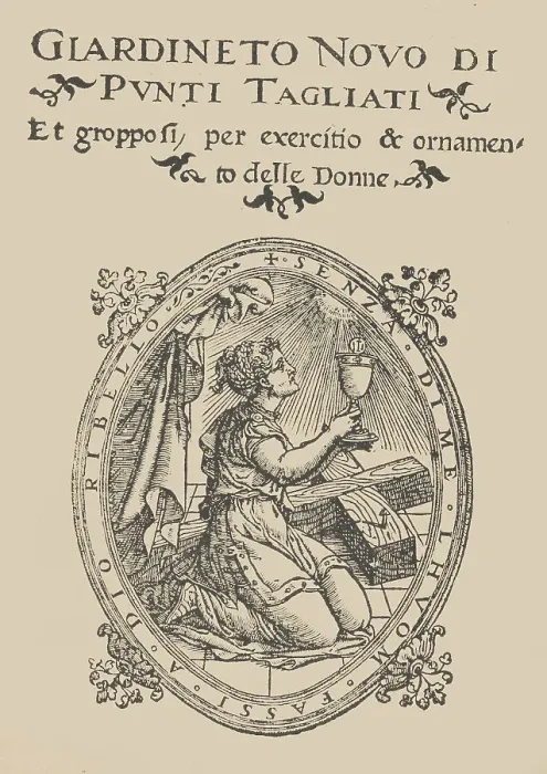 Framed Print : Giardineto novo di punti tagliati et gropposi per exercitio & ornamento delle donne (Venic... 1554. Creator: Matteo Pagano. Giardineto novo di punti tagliati et gropposi per exercitio & ornamento delle donne (Venic... 1554) Framed Print : Giardineto novo di punti tagliati et gropposi per exercitio & ornamento delle donne (Venic... 1554. Creator: Matteo Pagano. Giardineto novo di punti tagliati et gropposi per exercitio & ornamento delle donne (Venic... 1554)