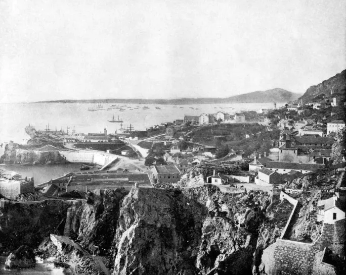 Framed Print : Gibraltar, 1893. Artist: John L Stoddard Framed Print : Gibraltar, 1893. Artist: John L Stoddard