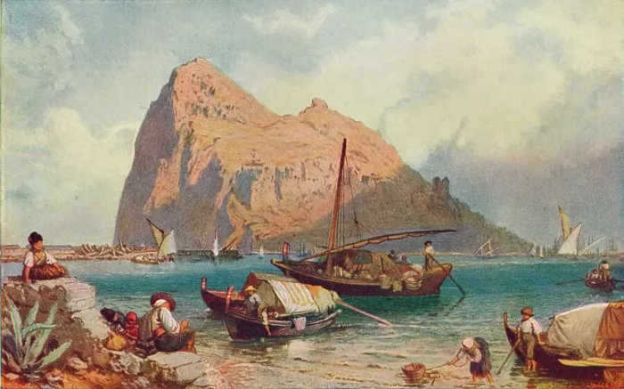 Framed Print : Gibraltar, 1905 Framed Print : Gibraltar, 1905