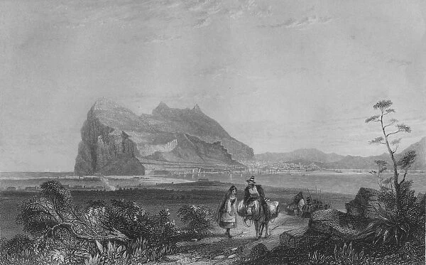 Gibraltar. From the lower Signal Tower at the foot of the Queen of Spains Chair, 1840. Artist: Edward Francis Finden