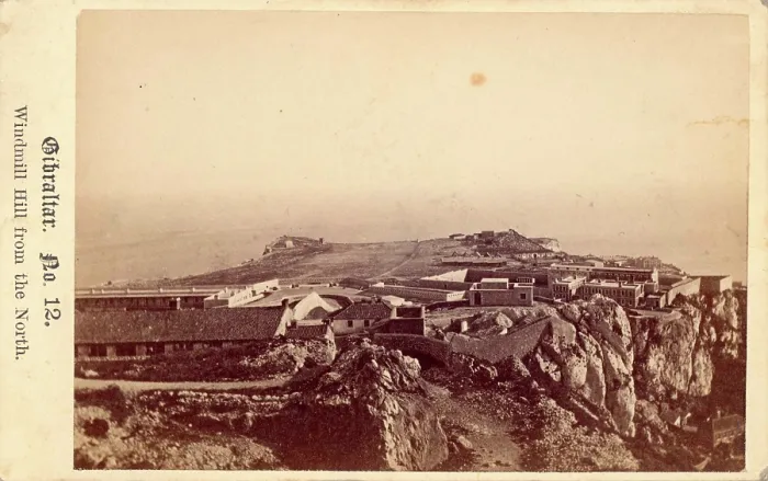 Framed Print : Gibraltar, Windmill Hill from the North, 19th century. Creator: Anon Framed Print : Gibraltar, Windmill Hill from the North, 19th century. Creator: Anon