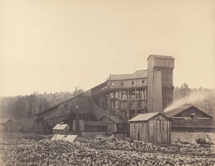 Framed Print : Gibsons Breaker, Rushdale, Pennsylvania, 1860s. Creator: Thomas H. Johnson Framed Print : Gibsons Breaker, Rushdale, Pennsylvania, 1860s. Creator: Thomas H. Johnson
