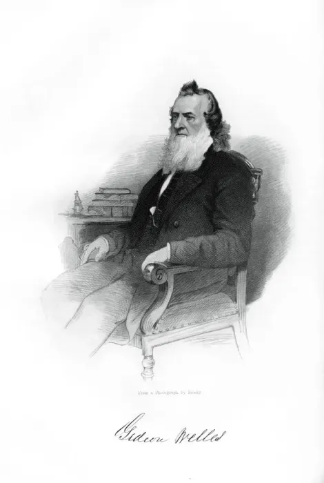 Framed Print : Gideon Welles, US Secretary of the Navy from 1861 to 1869, 1862-1867