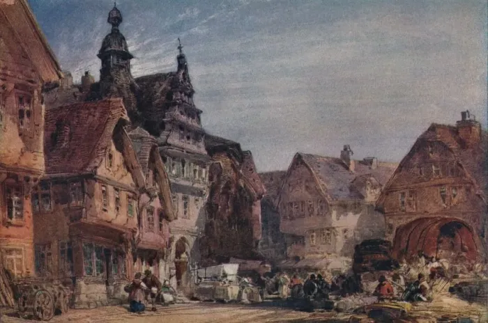 Framed Print : Giessen on the Lahn, c1874. Artist: William Callow Framed Print : Giessen on the Lahn, c1874. Artist: William Callow