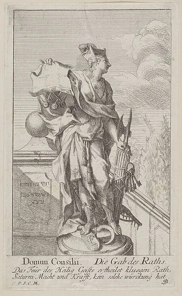 The Gift of Counsel, ca. 1710-62. Creator: Johann Georg Bergmuller