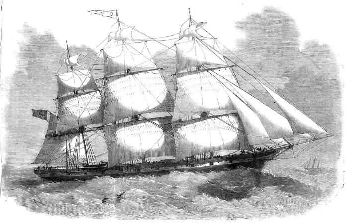 Framed Print : The gigantic clipper-ship Great Australia, recently built for Messrs. Baines and Co... 1860. Creator: Unknown. The gigantic clipper-ship Great Australia, recently built for Messrs. Baines and Co... 1860. Creator: Unknown Framed Print : The gigantic clipper-ship Great Australia, recently built for Messrs. Baines and Co... 1860. Creator: Unknown. The gigantic clipper-ship Great Australia, recently built for Messrs. Baines and Co... 1860. Creator: Unknown
