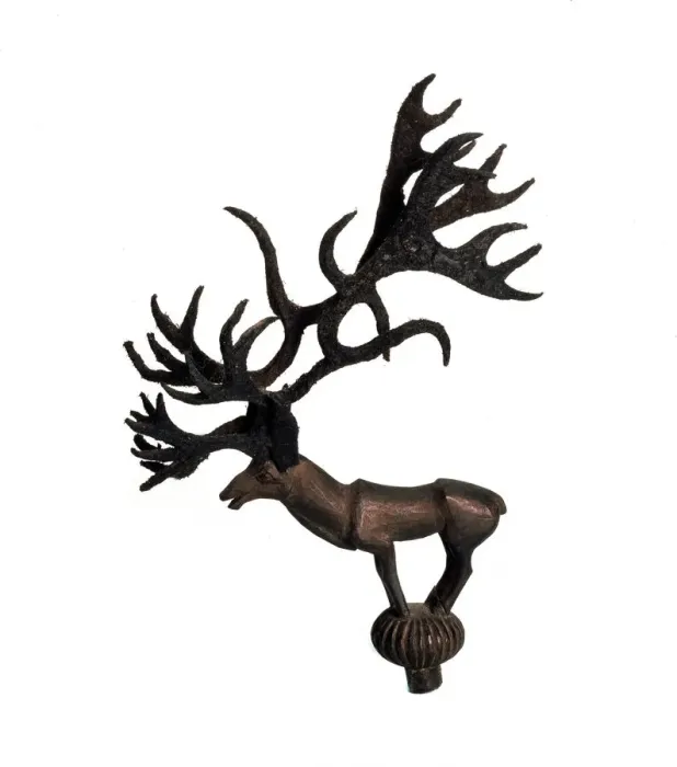 Framed Print : A gilded wooden figurine of a deer (Terminal), 5th century BC Framed Print : A gilded wooden figurine of a deer (Terminal), 5th century BC