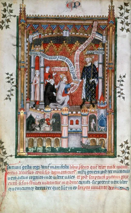 Framed Print : Gilles de Pontoise, abbot of St Denis, 1317 Framed Print : Gilles de Pontoise, abbot of St Denis, 1317