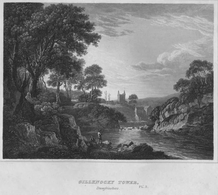 Framed Print : Gillknocky Tower, Dumfrieshire, 1814. Artist: John Greig Framed Print : Gillknocky Tower, Dumfrieshire, 1814. Artist: John Greig