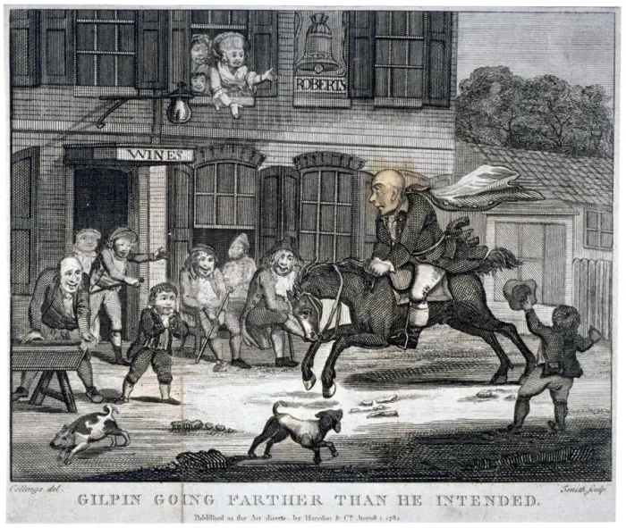 Framed Print : Gilpin going farther than he intended, 1784. Artist: Smith Framed Print : Gilpin going farther than he intended, 1784. Artist: Smith