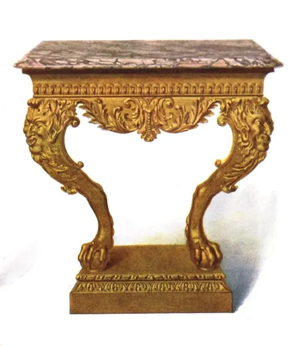 Framed Print : Gilt console-table, 1906. Artist: Shirley Slocombe Framed Print : Gilt console-table, 1906. Artist: Shirley Slocombe