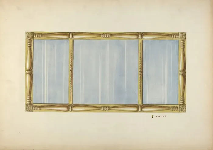Framed Print : Gilt Mirror, c. 1937. Creator: Robert Stewart Framed Print : Gilt Mirror, c. 1937. Creator: Robert Stewart