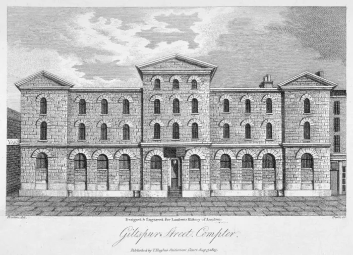 Framed Print : Giltspur Street Compter, City of London, 1805. Artist: H Owen Framed Print : Giltspur Street Compter, City of London, 1805. Artist: H Owen