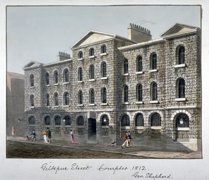 Framed Print : Giltspur Street Compter, City of London, 1812 Framed Print : Giltspur Street Compter, City of London, 1812