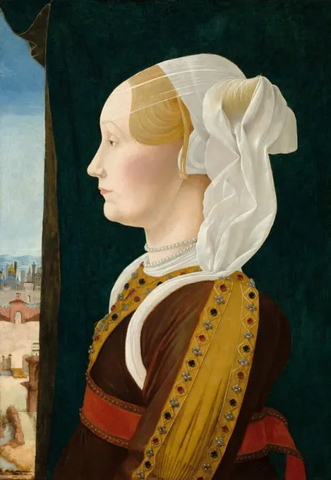 Framed Print : Ginevra Bentivoglio, c. 1474  /  1477. Creator: Ercole de Roberti