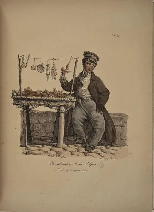 Framed Print : Gingerbread merchant. From the Series Cris de Paris (The Cries of Paris), 1815. Creator: Vernet, Carle (1758-1836). Gingerbread merchant. From the Series Cris de Paris (The Cries of Paris), 1815. Creator: Vernet, Carle (1758-1836) Framed Print : Gingerbread merchant. From the Series Cris de Paris (The Cries of Paris), 1815. Creator: Vernet, Carle (1758-1836). Gingerbread merchant. From the Series Cris de Paris (The Cries of Paris), 1815. Creator: Vernet, Carle (1758-1836)