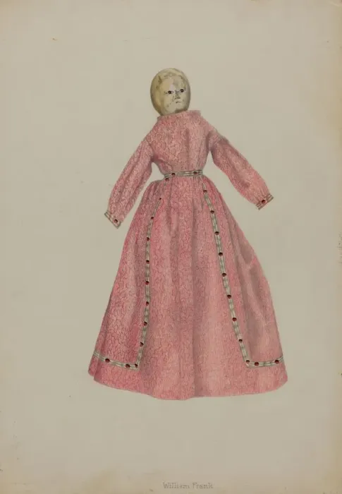 Framed Print : Gingham Doll, c. 1938. Creator: William Frank Framed Print : Gingham Doll, c. 1938. Creator: William Frank