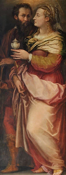 Giorgio Vasari with his wife Niccolosa Bacci, c. 1565. Artist: Vasari, Giorgio (1511-1574)