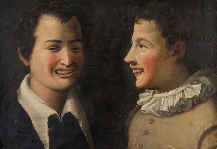 Framed Print : Due giovani che ridono (Two boys laughing), Second half of the16th cen Creator: Campi Framed Print : Due giovani che ridono (Two boys laughing), Second half of the16th cen Creator: Campi