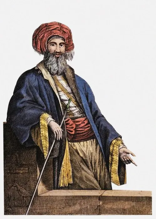 Framed Print : Giovanni Battista Belzoni (1778-1823) Frontispiece from Viaggi in Egitto ed in Nubia, 1825. Artist: Anonymous Framed Print : Giovanni Battista Belzoni (1778-1823) Frontispiece from Viaggi in Egitto ed in Nubia, 1825. Artist: Anonymous