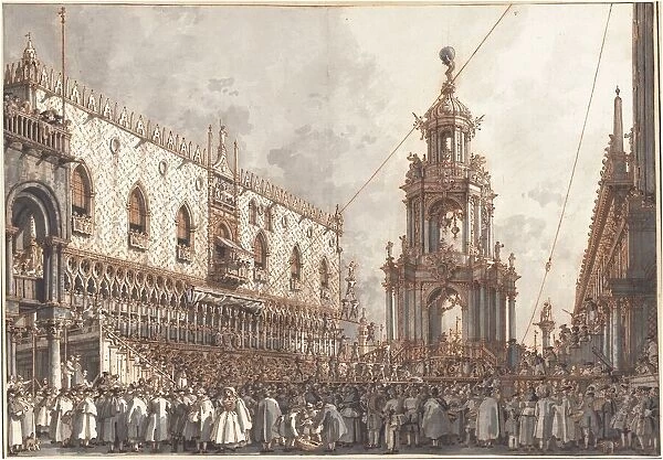 The 'GiovedìGrasso'Festival before the Ducal Palace in Venice, 1765  /  1766