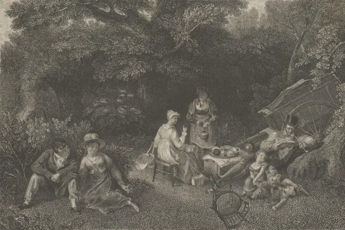 Framed Print : Gipseying Party, ca. 1830. Creator: Asher Brown Durand Framed Print : Gipseying Party, ca. 1830. Creator: Asher Brown Durand