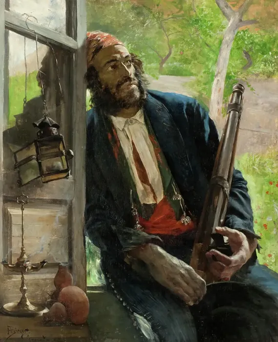 Framed Print : A Gipsy, 1882. Creator: Hugo Birger Framed Print : A Gipsy, 1882. Creator: Hugo Birger