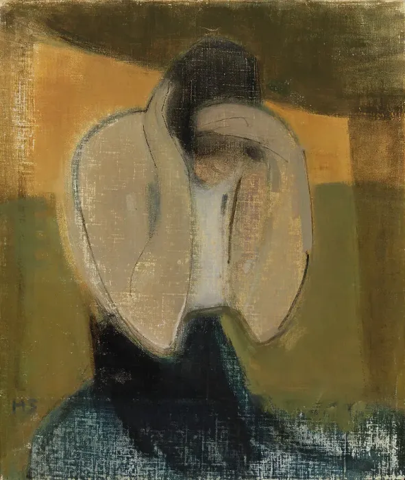Framed Print : The Gipsy Woman; The Romani Woman, 1919. Creator: Helene Schjerfbeck Framed Print : The Gipsy Woman; The Romani Woman, 1919. Creator: Helene Schjerfbeck