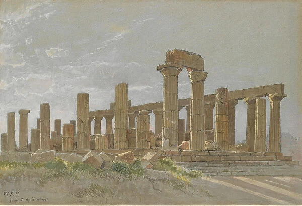 Girgenti (The Temple of Juno Lacinia at Agrigentum), 1881. Creator: William Stanley Haseltine