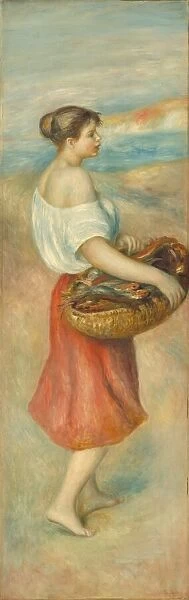 Girl with a Basket of Fish, c. 1889. Creator: Pierre-Auguste Renoir