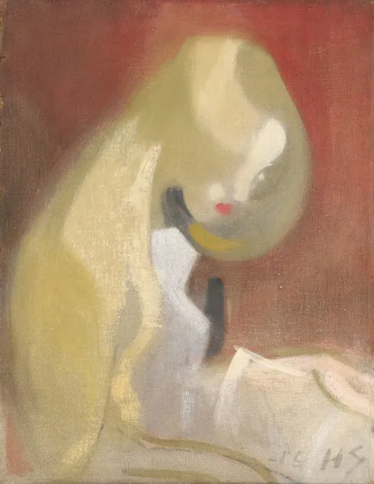 Framed Print : Girl with blond hair, 1916 Framed Print : Girl with blond hair, 1916