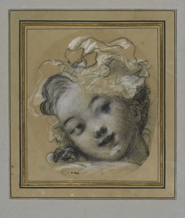 Framed Print : Girl with Bonnet. Artist: Fragonard, Jean Honore (1732-1806) Framed Print : Girl with Bonnet. Artist: Fragonard, Jean Honore (1732-1806)
