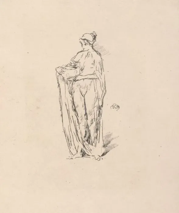 Framed Print : Girl with Bowl, 1895. Creator: James McNeill Whistler (American, 1834-1903) Framed Print : Girl with Bowl, 1895. Creator: James McNeill Whistler (American, 1834-1903)