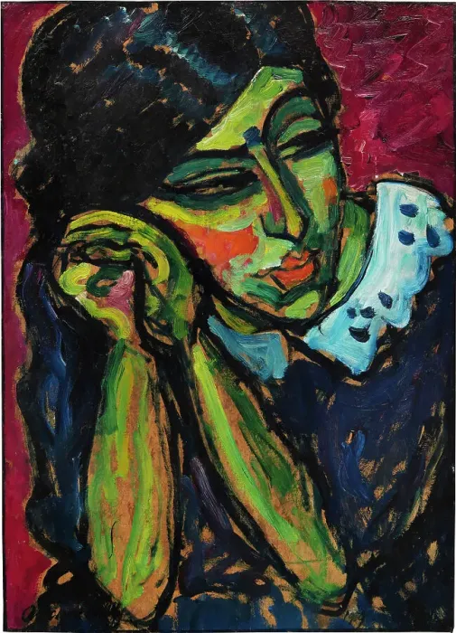 Framed Print : Girl With Braid, 1910. Creator: Javlensky, Alexei, von (1864-1941) Framed Print : Girl With Braid, 1910. Creator: Javlensky, Alexei, von (1864-1941)