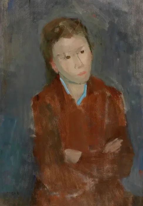 Framed Print : Girl in Brown, 1944. Creator: Hippolyte Daeye